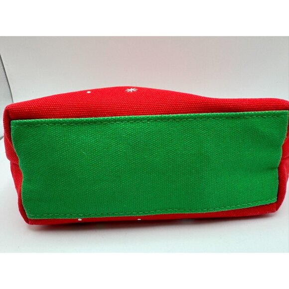 Kiehl's Makeup Cosmetic Bag MaryLou Favre Limited Edition Red Christmas *Empty - Picture 3 of 10